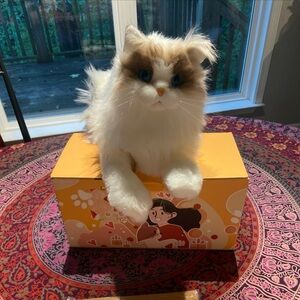 Chongker Handmade Ragdoll Cat Realistic Kitty Lifelike Pet White Brown  NWT